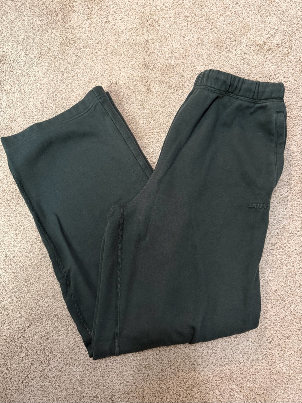 Skims Cotton Fleece Sweatpants *Spruce